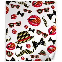 Lip Hat Vector Hipster Example Image Star Sexy Canvas 8  X 10  by Mariart