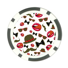 Lip Hat Vector Hipster Example Image Star Sexy Poker Chip Card Guard (10 Pack)