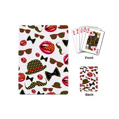 Lip Hat Vector Hipster Example Image Star Sexy Playing Cards (mini)  by Mariart