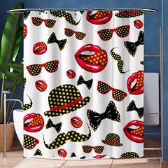 Lip Hat Vector Hipster Example Image Star Sexy Shower Curtain 60  X 72  (medium)  by Mariart