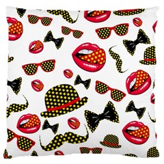 Lip Hat Vector Hipster Example Image Star Sexy Standard Flano Cushion Case (one Side) by Mariart