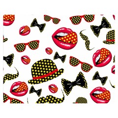 Lip Hat Vector Hipster Example Image Star Sexy Double Sided Flano Blanket (medium)  by Mariart