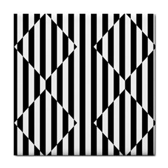 Optical Illusion Inverted Diamonds Tile Coasters