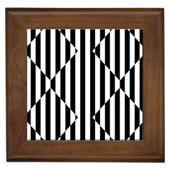 Optical Illusion Inverted Diamonds Framed Tiles by Mariart