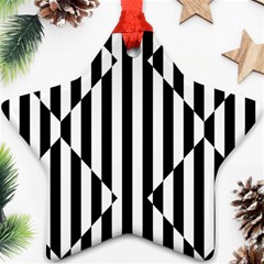 Optical Illusion Inverted Diamonds Star Ornament (two Sides) by Mariart