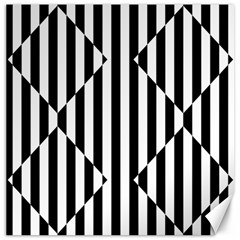 Optical Illusion Inverted Diamonds Canvas 12  X 12   by Mariart