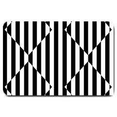 Optical Illusion Inverted Diamonds Large Doormat  by Mariart