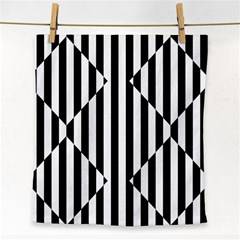 Optical Illusion Inverted Diamonds Face Towel