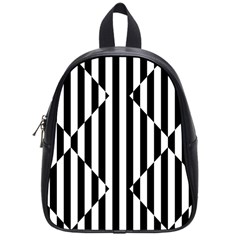 Optical Illusion Inverted Diamonds School Bags (small)  by Mariart