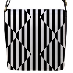 Optical Illusion Inverted Diamonds Flap Messenger Bag (s)