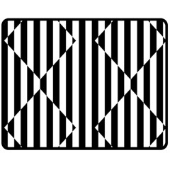 Optical Illusion Inverted Diamonds Double Sided Fleece Blanket (medium)  by Mariart