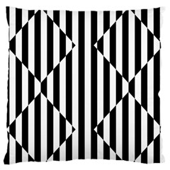 Optical Illusion Inverted Diamonds Large Flano Cushion Case (one Side) by Mariart