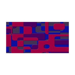 Offset Puzzle Rounded Graphic Squares In A Red And Blue Colour Set Yoga Headband by Mariart