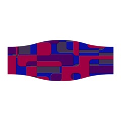 Offset Puzzle Rounded Graphic Squares In A Red And Blue Colour Set Stretchable Headband by Mariart