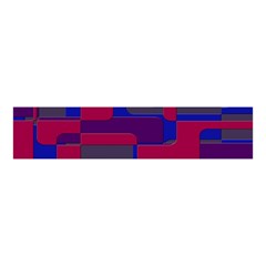 Offset Puzzle Rounded Graphic Squares In A Red And Blue Colour Set Velvet Scrunchie by Mariart