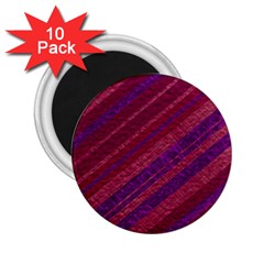 Maroon Striped Texture 2 25  Magnets (10 Pack) 