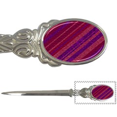 Maroon Striped Texture Letter Openers by Mariart