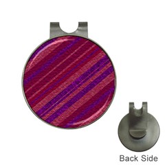 Maroon Striped Texture Hat Clips With Golf Markers by Mariart