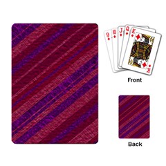 Maroon Striped Texture Playing Card by Mariart