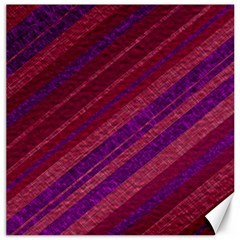 Maroon Striped Texture Canvas 20  X 20   by Mariart