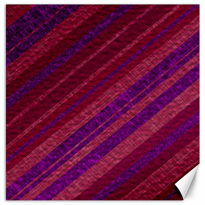 Maroon Striped Texture Canvas 20  x 20  