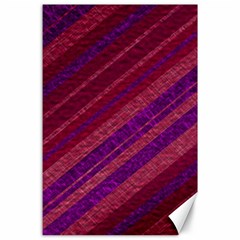 Maroon Striped Texture Canvas 24  X 36  by Mariart