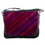 Maroon Striped Texture Messenger Bags Front