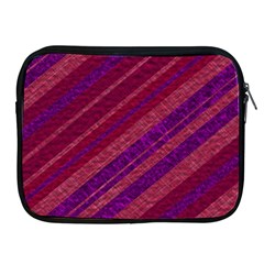 Maroon Striped Texture Apple Ipad 2/3/4 Zipper Cases by Mariart