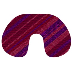 Maroon Striped Texture Travel Neck Pillows by Mariart