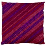 Maroon Striped Texture Standard Flano Cushion Case (One Side) Front