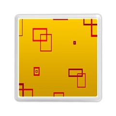 Overlap Squares Orange Plaid Red Memory Card Reader (square)  by Mariart