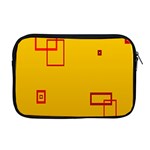 Overlap Squares Orange Plaid Red Apple MacBook Pro 17  Zipper Case Front