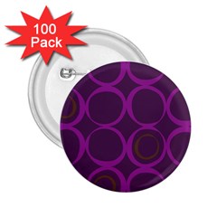 Original Circle Purple Brown 2.25  Buttons (100 pack) 