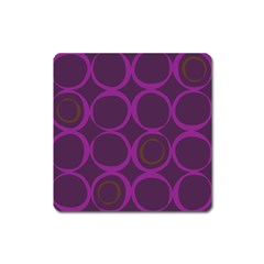 Original Circle Purple Brown Square Magnet by Mariart