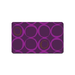 Original Circle Purple Brown Magnet (name Card) by Mariart