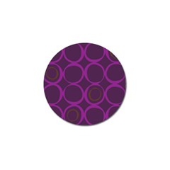 Original Circle Purple Brown Golf Ball Marker