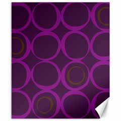 Original Circle Purple Brown Canvas 8  X 10  by Mariart