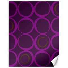 Original Circle Purple Brown Canvas 12  X 16   by Mariart