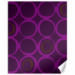 Original Circle Purple Brown Canvas 16  X 20   by Mariart