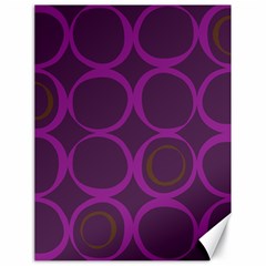 Original Circle Purple Brown Canvas 18  X 24   by Mariart