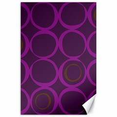 Original Circle Purple Brown Canvas 24  X 36  by Mariart