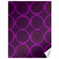 Original Circle Purple Brown Canvas 36  X 48   by Mariart