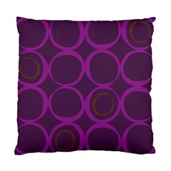 Original Circle Purple Brown Standard Cushion Case (Two Sides)