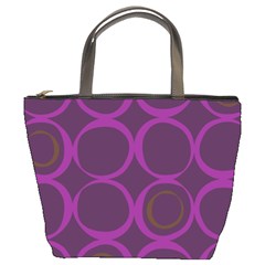 Original Circle Purple Brown Bucket Bags