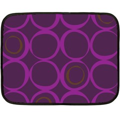 Original Circle Purple Brown Fleece Blanket (mini)