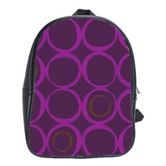 Original Circle Purple Brown School Bags(Large) 