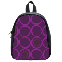 Original Circle Purple Brown School Bags (small) 