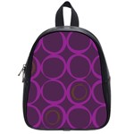 Original Circle Purple Brown School Bags (Small)  Front