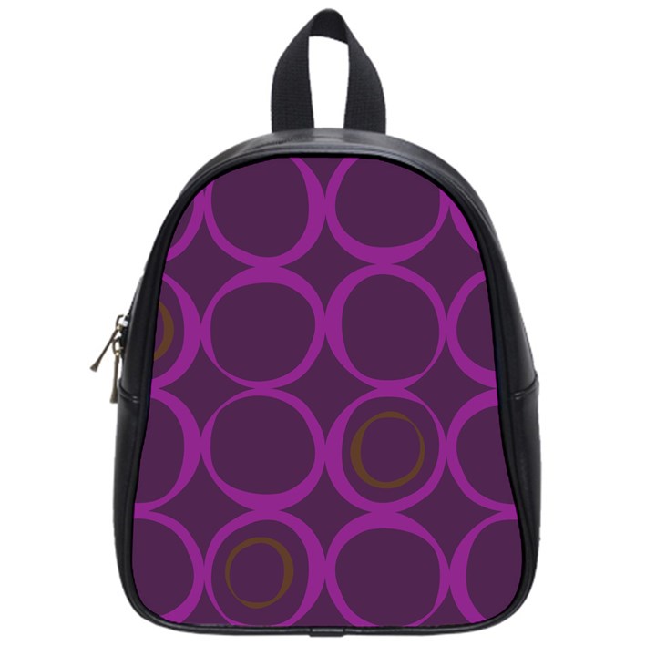 Original Circle Purple Brown School Bags (Small) 