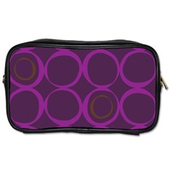 Original Circle Purple Brown Toiletries Bags